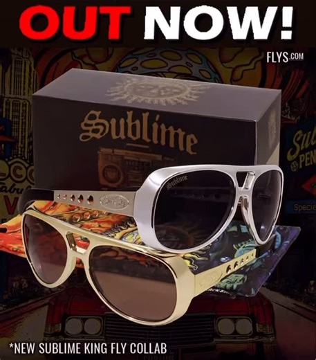18 reactions | OUT NOW !!! Sublime x Black Flys Collab shade ️ @Sublime is back!! So we decided to bring back one of our most requested frames ever in a limited edition Sublime collab. This limited edition run of solid chrome and gold Kings have long been a favorite of the band so it was a no brainer. Each frame comes with a custom Sublime soft bag and box. | Black Flys | Facebook
