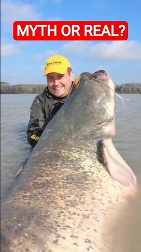 Can a Wels Catfish Really Swallow a Human? 😳 Myth Busted!#wildlife #usa