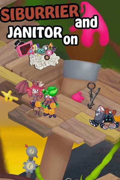 SIBURRIER AND JANITOR ON FANMADE HIDEOUT?? #mysingingmonsters #msm #youtube