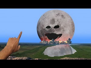 The Moon wakes up and crashed into the Earth.