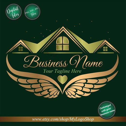 Luxury Real Estate Logo Digital | Home Care Business Logo - Etsy