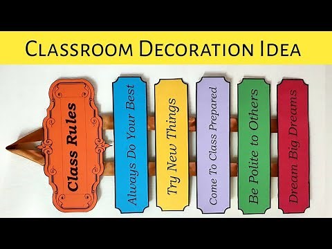 How to Make Wall Hanging for Classroom Decor | Classroom Rules | School/Classroom Decoration Idea