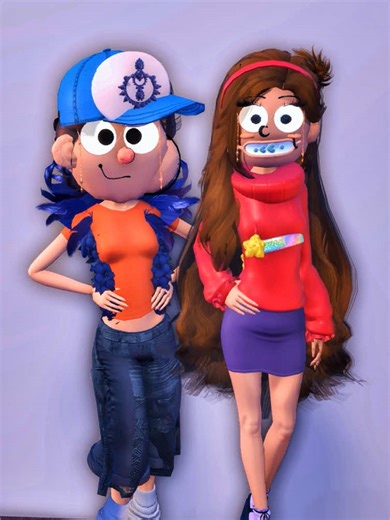 Mabel and Dipper!! Feat: @polaruniverse 💚 #dti #dresstoimpress #roblox #robloxfyp #gravityfalls