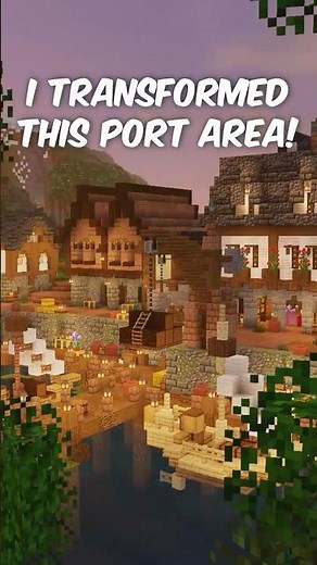 I Completely Transformed my Port District! #minecraft #craft #minecraftbuilding #port #medieval