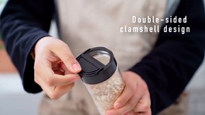 Zhehao 24 Pieces Plastic Spice Containers Plastic Spice Bottles Clear Reusable Large Empty Seasoning Jars with Shaker Lids for Kitchen Storage Seasoning Powder Herbs(16 oz,Cylinder,Clear and Red)