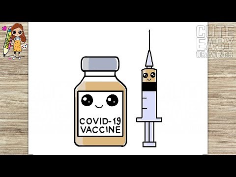 How to Draw a Cute Covid -19 Vaccine | Coronavirus Vaccine, Easy Drawing Step by Step