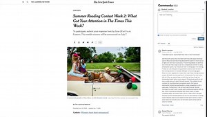 Summer Reading Contest, Week 6: What Got Your Attention in The Times This Week?