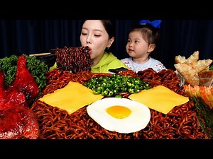 [Mukbang ASMR] Jjapaghetti & Cheese & Egg! Korean Convenience Store Ramen ! eat with Miso ❤ Ssoyoung