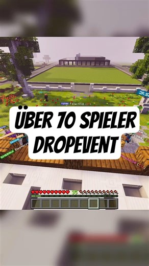 Über 70 Spieler online in einem Dropevent auf unserem Minecraft Citybuild Server