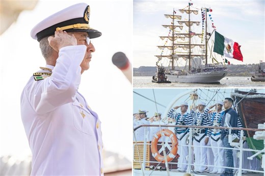 Mexican naval ship that crashed into Brooklyn Bridge finally sails home from NYC
