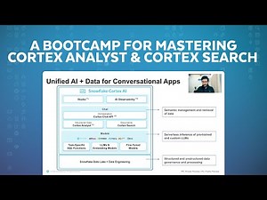 Gen AI Boot Camp, Parts 1 and 2 | Working With Snowflake Cortex Analyst And Cortex Search