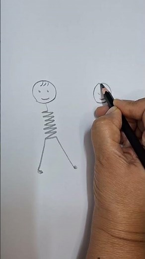 Draw cartoon man and woman easy for beginners #drawwithme #cartoony #stickcartoon #easy drawing