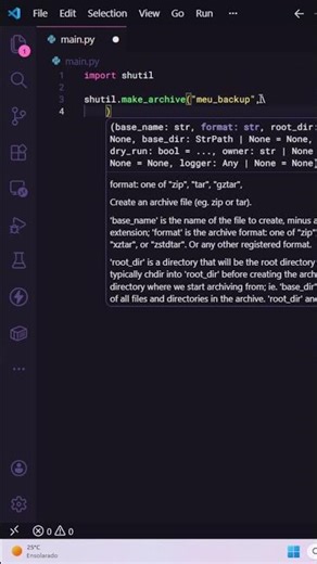 PYTHON COMPRIME ASSIM #python #tutorial #shorts