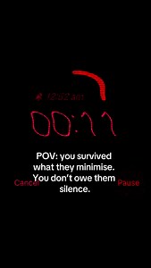 POV: you survived what they minimise. You don’t owe them silence. #pov #povtimer #timer #timerpov #povs