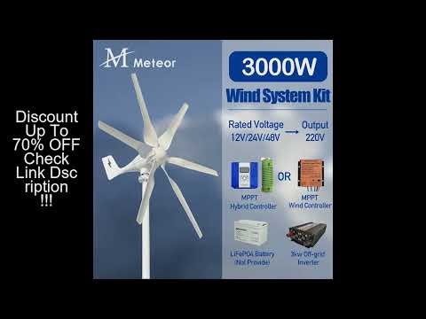 2000W 3000W Windmill Wind Turbine Generator Complete Power Supply System Kit Electric Generator Free