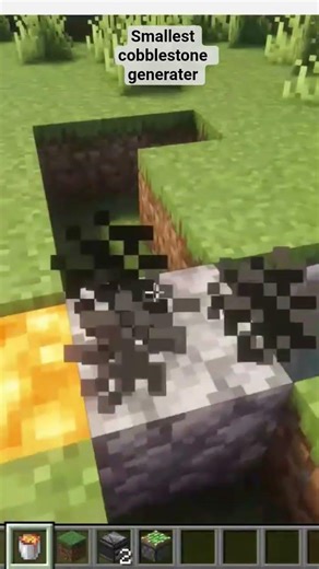 Smallest Cobblestone Generator in Minecraft! 🤯⛏️ #minecraft #shorts #viralshorts #gaming