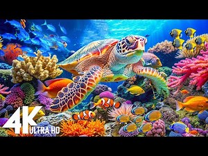 Under Red Sea 4K -Beautiful Coral Reef Fish in Aquarium, Sea Animals for Relaxation,4K Video UHD #13