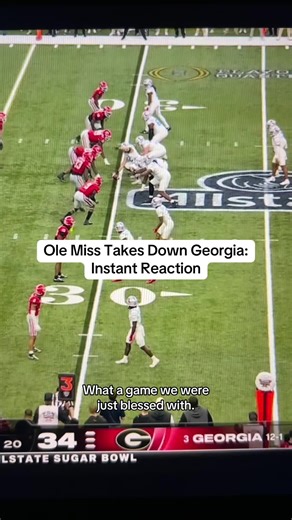 Legend has it there’s one second on the play clock #collegefootballplayoff #georgia #olemiss