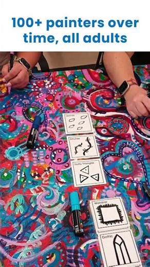 #4 We Talk Together | Collaborative Art with Real Groups #collaborativeart #grouppainting #schoolart