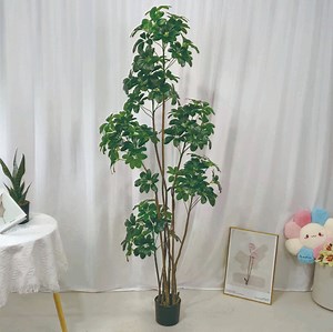 [Hot Item] Lifelike Artificial Schefflera Bonsai Tree for Indoor Decor