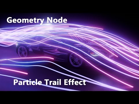 Create stunning particle trails in Blender4.1 using the geometry node