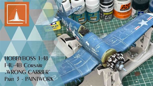 F4U-4B CORSAIR- 小号手 1/48 战斗机模型制作Part 3 喷涂过程