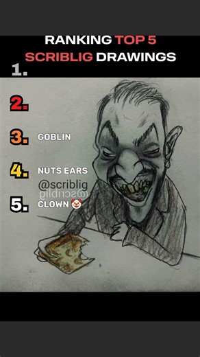 RANKING TOP 5 SCRIBLIG DRAWING 😂 #shorts