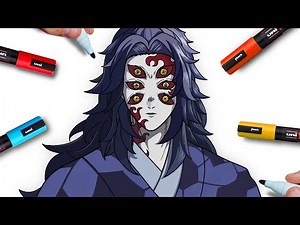 How to draw Kokushibo step by step from Demon Slayer | Kimetsu no Yaiba