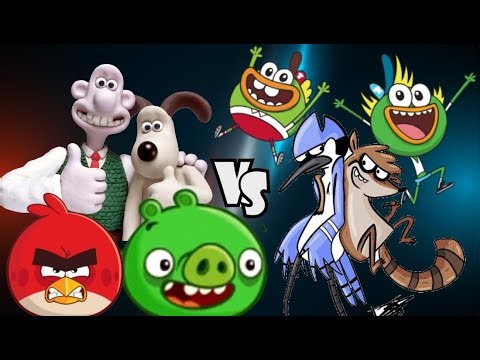 MUGEN Request 1012: Wallace, Gromit, RedBird, MinionPig VS Mordecai, Rigby, SwaySway, Buhdeuce