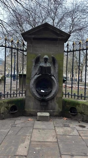 #history Birmingham's iconic Angel Drinking Fountain, a Grade Il listed Victorian landmark, was funded by surplus funds from Queen Victoria's 1858 visit, cast by Coalbrookdale, initially stood by Christ Church on Colmore Row, and was moved to St. Philip's Cathedral grounds after the church's demolition in 1899, symbolizing Victorian public health, though its original Bible inscription and drinking cups are gone, with restorations happening in the late 20th century. | Martin Urbex
