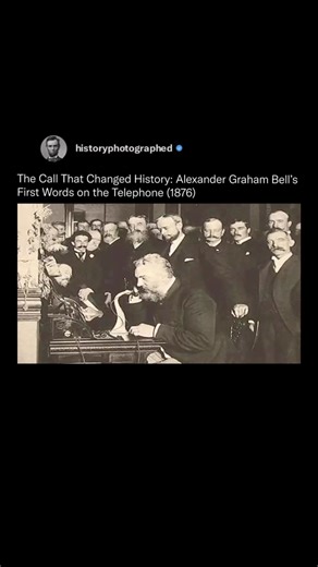 756K views · 10K reactions | On March 10, 1876, Alexander Graham Bell made the first successful telephone call, saying, “Mr. Watson, come here, I want to see you.” This moment revolutionized global communication, leading to the founding of the Bell Telephone Company in 1877. Bell’s invention paved the way for the modern telecommunications industry we rely on today. | History In Pictures | Facebook