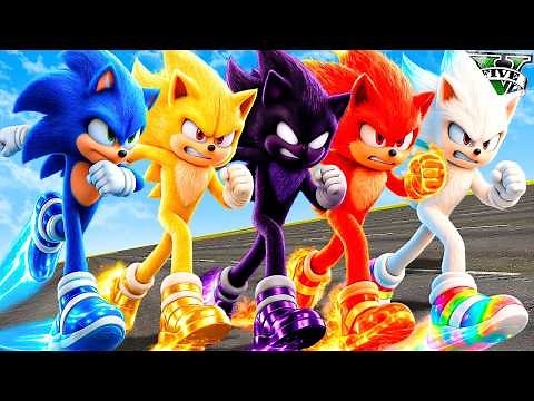 Which SONIC SNEAKERS are the FASTEST in GTA 5?? (Sonic movie mod)