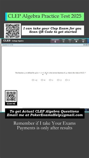 CLEP Algebra Practice Test 2025#CLEPCollegeAlgebra#collegealgebra