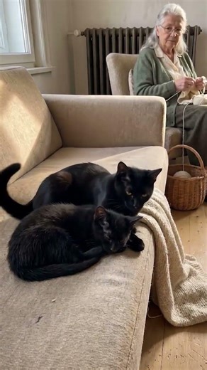 Mama's tail took the blanket's place 🐱