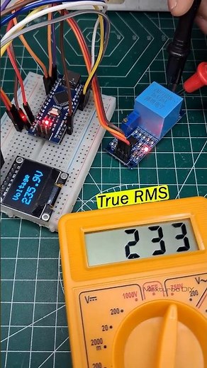 ⚡ Arduino Nano AC Voltage Live Monitor ZMPT101B + OLED Display🔌📟
