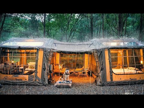 1% LUXURY CAMPING IN THE RAIN ⭐ 5-STAR SUITE INFLATABLE HOTEL?