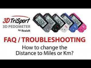 How to change the Distance to Miles or Km on the 3DTriSport Pedometer