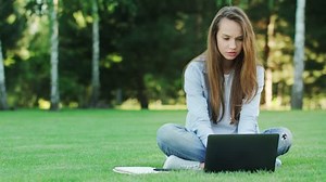 Focused Woman Using Laptop Computer Working Stock Footage Video (100% Royalty-free) 1024127171 | Shutterstock