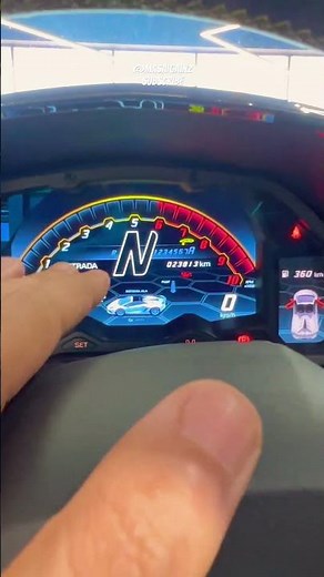 Lamborghini Aventador interior is just stunning! Amazing speedometer dials light up! #Supercarsdubai