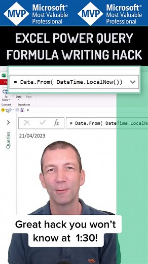 #Excel #PowerBI #PowerQuery Formula writing hack for Power Query