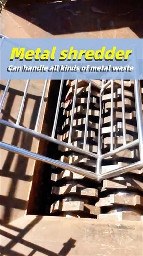 Metal Pipes Turned to Scrap in an Instant by Shredder #metalshredder #metalcrusher #shredder