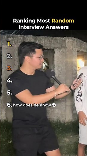Ranking Most Random Interview Answers
