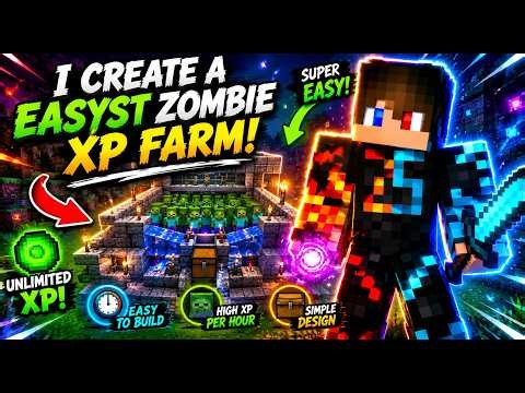 I Made The EASIEST Zombie XP Farm in Minecraft 😱