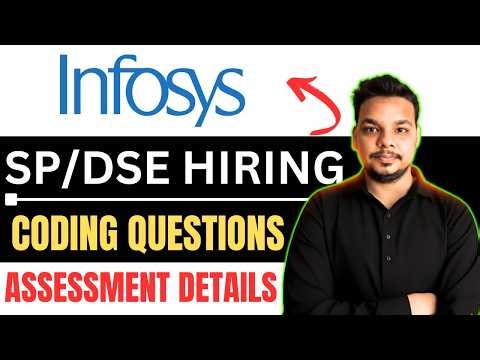 Infosys SP/DSE Hiring Started | Assessment | Coding Questions | Infosys SP/DSE Preparation
