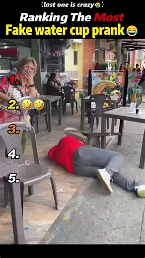 Ranking Funniest Fake water cup prank😂 #funny #tiktok