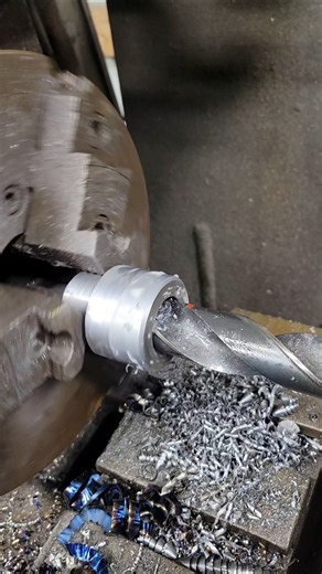 Car lift spacer on the old Warner Swasey.. #machineshop #garage