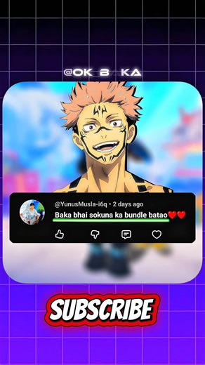 SUKUNA KA BUNDAL ( Anime Character )📍#shorts #shortfeed#trending #tondegamer #raistar