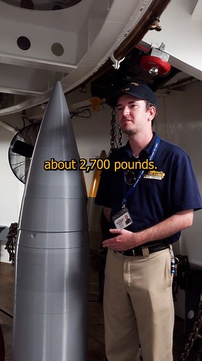 The Mark 8 armor piercing shell could be fired from the Battleship’s 16 inch guns, and were designed to penetrate heavy armor on enemy ships. A museum visitor kindly donated this 3D printed shell, which has been helpful in showing how each component made the design so powerful. Watch to learn more! #militaryhistory #maritimehistory #interestingthings #history #navyships #ships #usnavy #battleship #historicships #philly #museumsoftiktok #shipsoftiktok #museumvisit #historymuseum | Battleship New