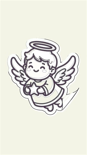 Easy Cute Angel Drawing Tutorial for Beginners with Chillify