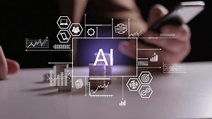 Artificial intelligence concept.Big data , Machine learning, Big data network and innovation .New technology trends. innovation and technology transformation in business and industry.4k....